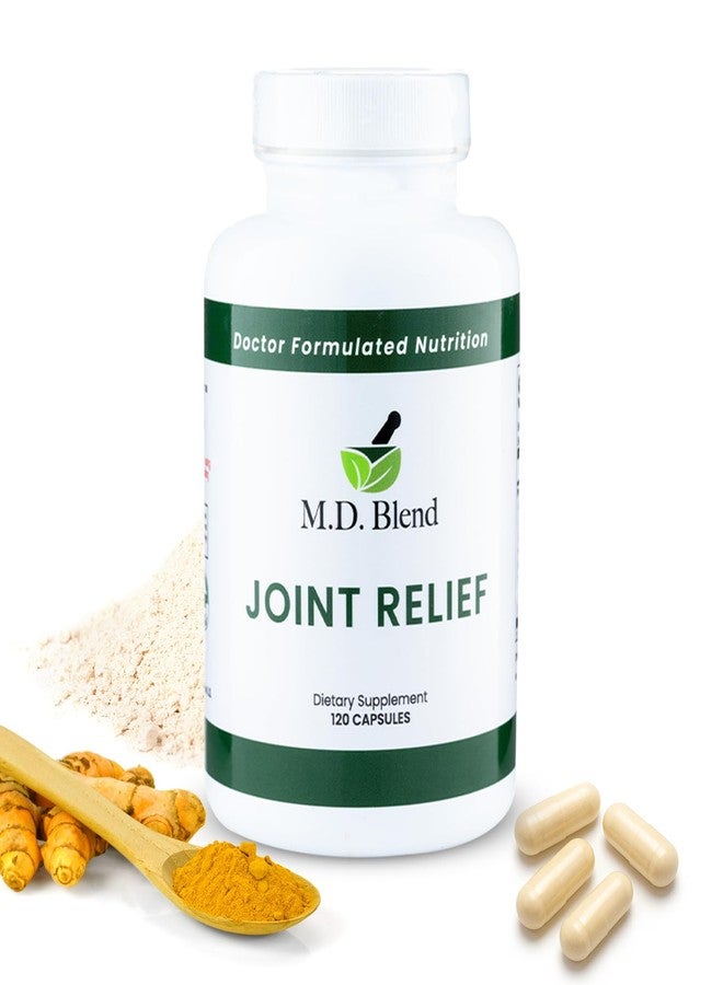 M.D. Blend M.D. Joint - Experts Formulated Supplement - Joint Supplements for Women & Men, Knees, HIPS, Ankles, Collagen, Hydrolyzed, Glucosamine Chondroitin MSM, BioPerine, Turmeric - 120 Capsules (Pack of 1) - Image 1